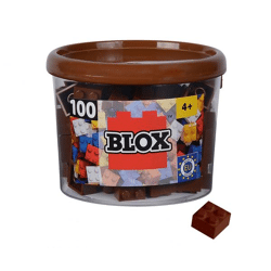 Androni - Blox 100 brown 4-piece building blocks in a tin
