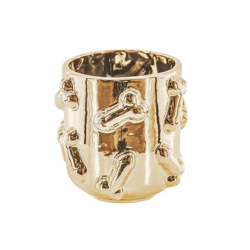 Housevitamin bloempot Dick goudkleurig 11,5 cm