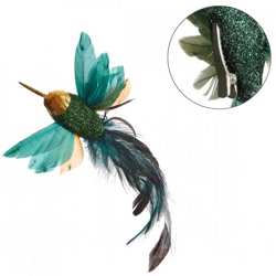 Kolibrie op clip groen 19 cm