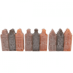 Kerze Adam House woods braun 7 x 20 cm 9 sortiert