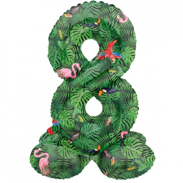 Folat Folienballon stehend 8 Jungle vibe 41 cm