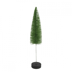 Countryfield kerstboom op voet Glitter groen 28 cm
