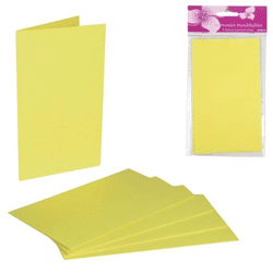 Menukaarten geel 17 cm 5 stuks