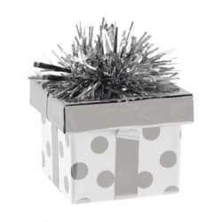 Ballongewicht Geschenk Silber 8 cm