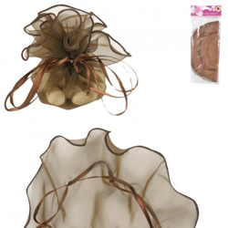 Geschenkpapier Tüll braun 10 Stück