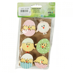 Peg with chick 5 cm set of 6