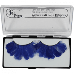 Jofrika Kosmetik künstliche Wimpern Federn blau 9,5 cm B-Wahl VE500