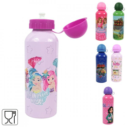 Lizenz Wasserflasche Metall 500 ml 6 Stück sortiert