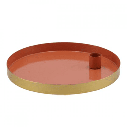 Kandelaar rond Marrakech oranje 22 cm