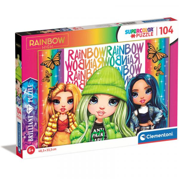 Clementoni 20342 - 104 Teile Puzzle - Brilliant Puzzle - Rainbow High