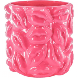 Housevitamin Blumentopf Kisses neon pink 17,5 cm
