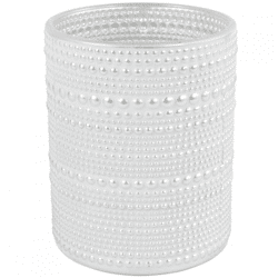 Countryfield Teelichthalter Hailey M weiß/silber 10 cm