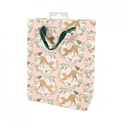 Gift bag Leopards pink 16.5 x 10 x 21.5 cm