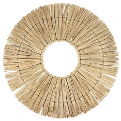 Wanddecoratie Boho riet naturel 58 cm