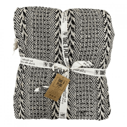 Take a Plaid 23 recycelte Baumwolle schwarz 125 x 150 cm