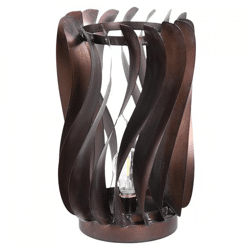 PTMD tafellamp Tessa op batterij bronskleurig 36 cm