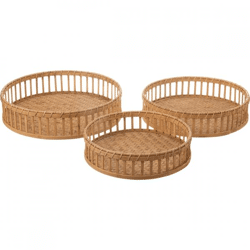 J-Line tray Bamboo 46 cm set of 3