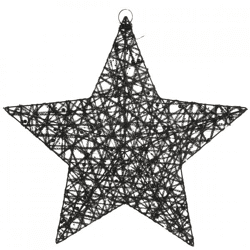 Countryfield kerstster Lille L LED op batterij zwart 50 cm