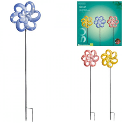 (R) Lumineo tuinsteker solar LED 130 cm 3 assorti