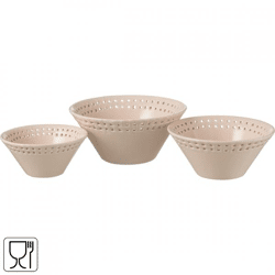 J-Line schaal roze 20 cm set van 3