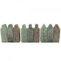 Kaars Adam House groen mix 7 x 20 cm 9 assorti