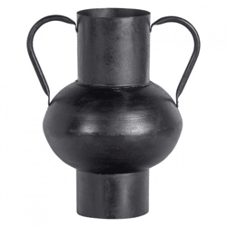 WOOOD Vase Vere Metall schwarz 28 cm