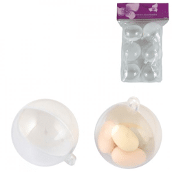 Anhänger Kugel weiß 5 cm Satz von 6