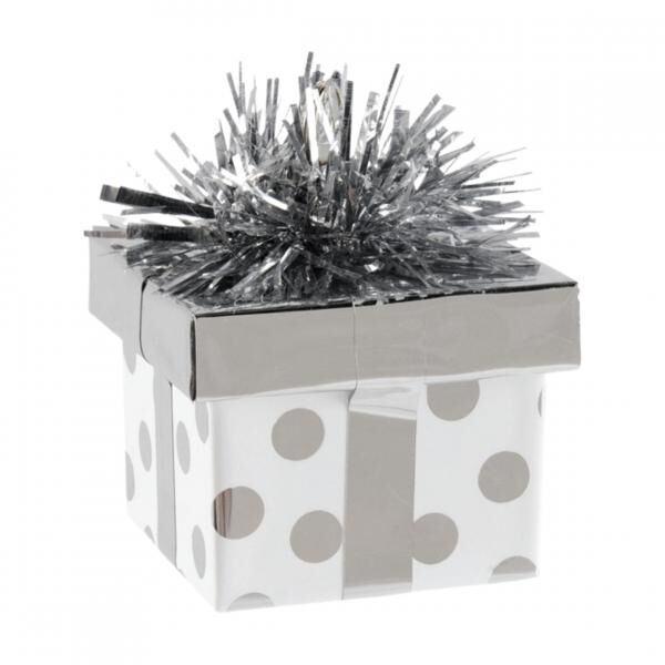 Ballongewicht Geschenk Silber 8 cm