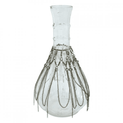 PTMD Vase mit Kette Elif transparent 25 cm