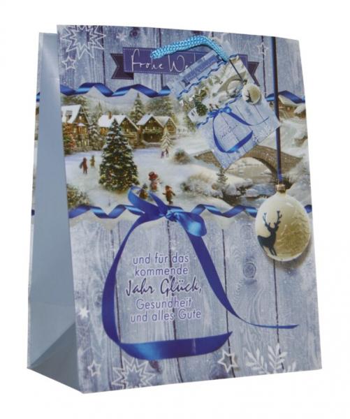 Weihnachtsgeschenkt&uuml;ten Kinder im Schnee - Medium - 5 Motive