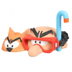 Smurfs: Gargamel & Azrael with snorkel - decorative figure