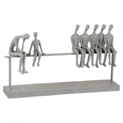 J-Line beeld figuren op een bank 40 cm