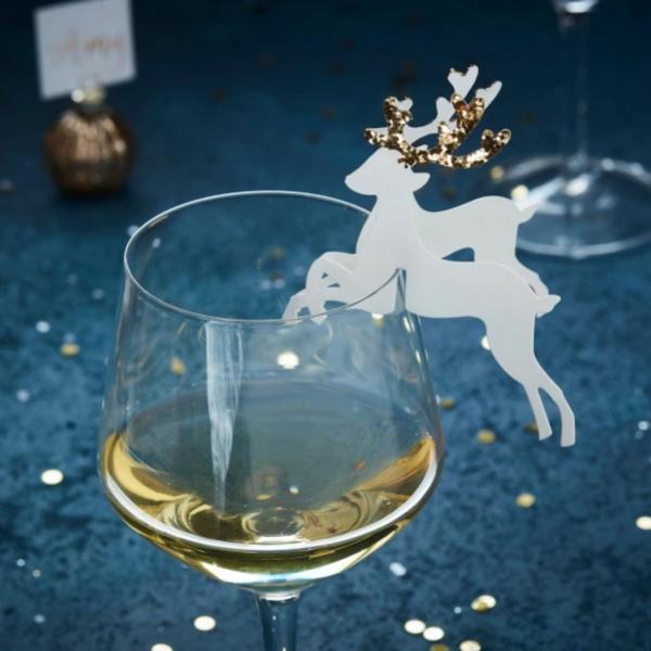 Ginger Ray Tischdekoration Rentier gold glitter 10 Stück