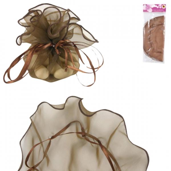 Geschenkpapier Tüll braun 10 Stück