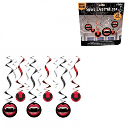 Spiral pendants Vangtastic Halloween 61 cm set of 12