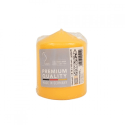 Gala stump candle yellow 7.8 x 10 cm