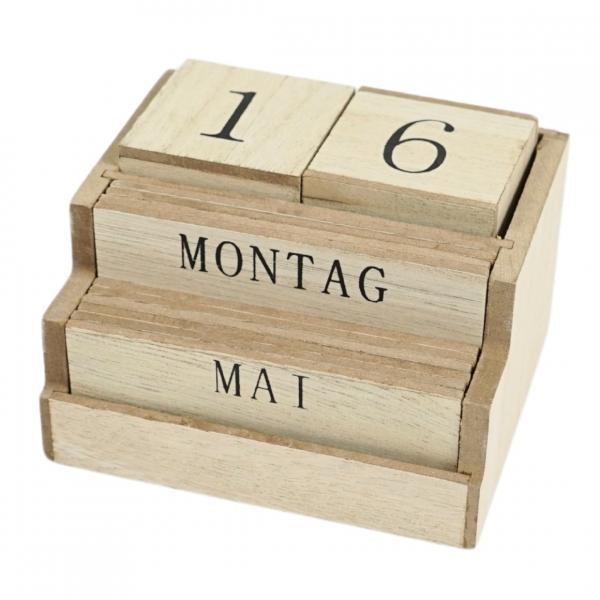 Tischkalender Holz 10,5 cm
