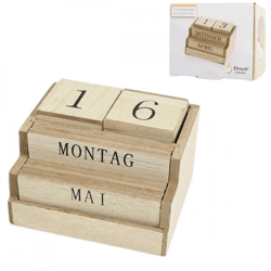 Tischkalender Holz 10,5 cm