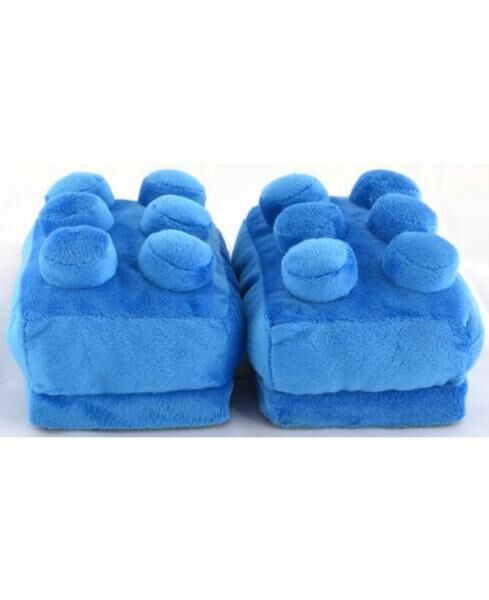 United Labels - Baustein /Klemmbaustein - Hausschuhe - Gr&ouml;&szlig;e XS (32/34) - Blau