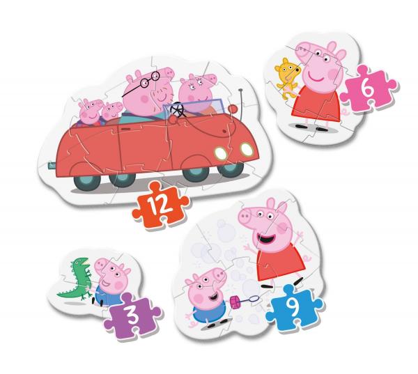Clementoni 20829 - My First Puzzles 3+6+9+12 Teile - Peppa Pig