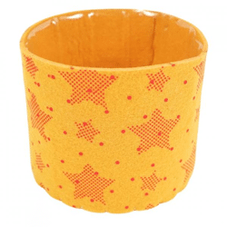 Flower pot Christmas orange 14,5 cm