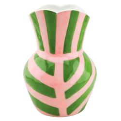 Housevitamin vase Stripes green/pink 22 cm