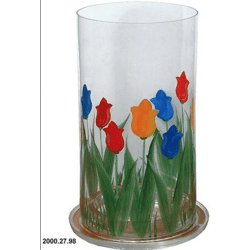 Windlicht Tulpe ca. 22 x 12 cm Ostern, Frühling, Garten, Terrasse, Deko