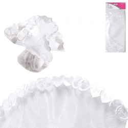 Geschenkverpakking Heart organza wit 6 stuks