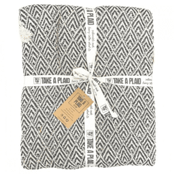 Take a Plaid 20 recycled cotton dark gray 125 x 150 cm