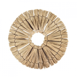 Wanddecoratie Boho riet naturel 22 cm