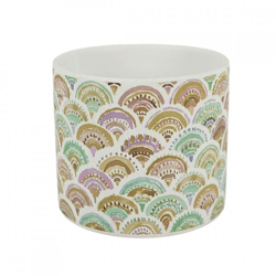 Bloempot Multi color keramiek 12 cm