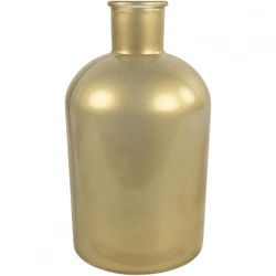 Countryfield fles vaas Dena L goudkleurig 31 cm