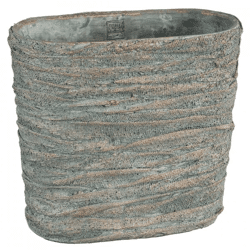 PTMD Blumentopf Yutto grau oval L 40 cm