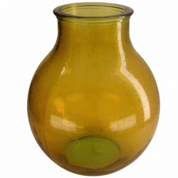 Vase glass ochre yellow 36 cm